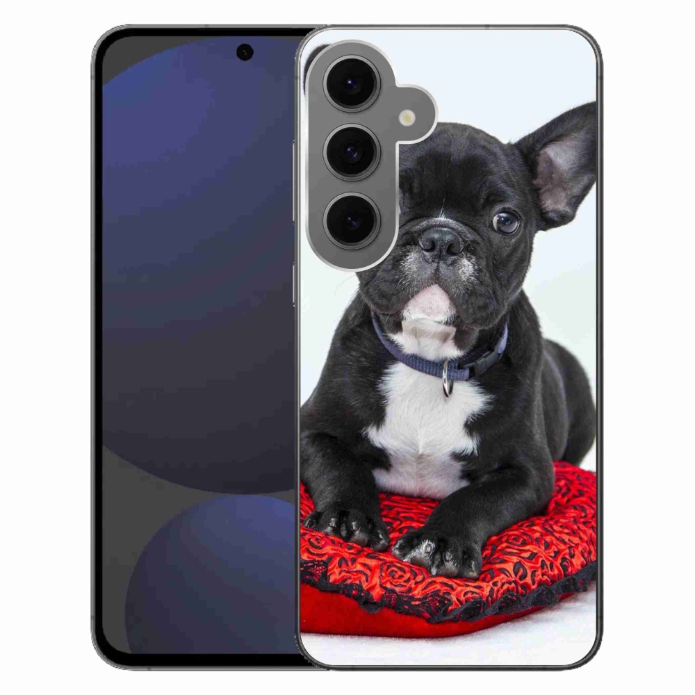 Gelový obal mmCase na Samsung Galaxy S24 FE - buldok