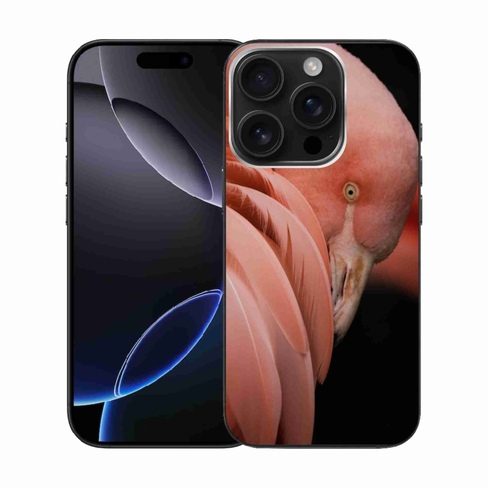 Gelový kryt mmCase na iPhone 16 Pro - plameňák 3