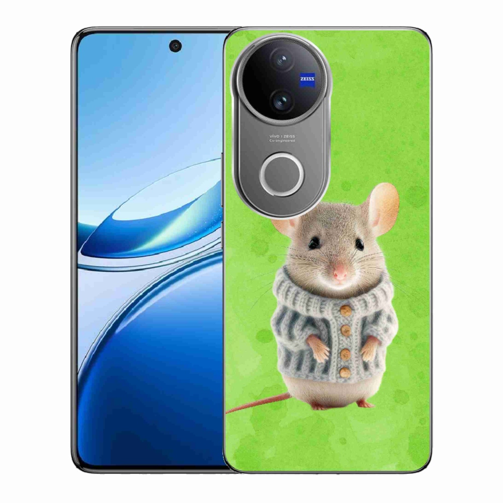 Gelový kryt mmCase na Vivo V50 5G - myška ve svetru