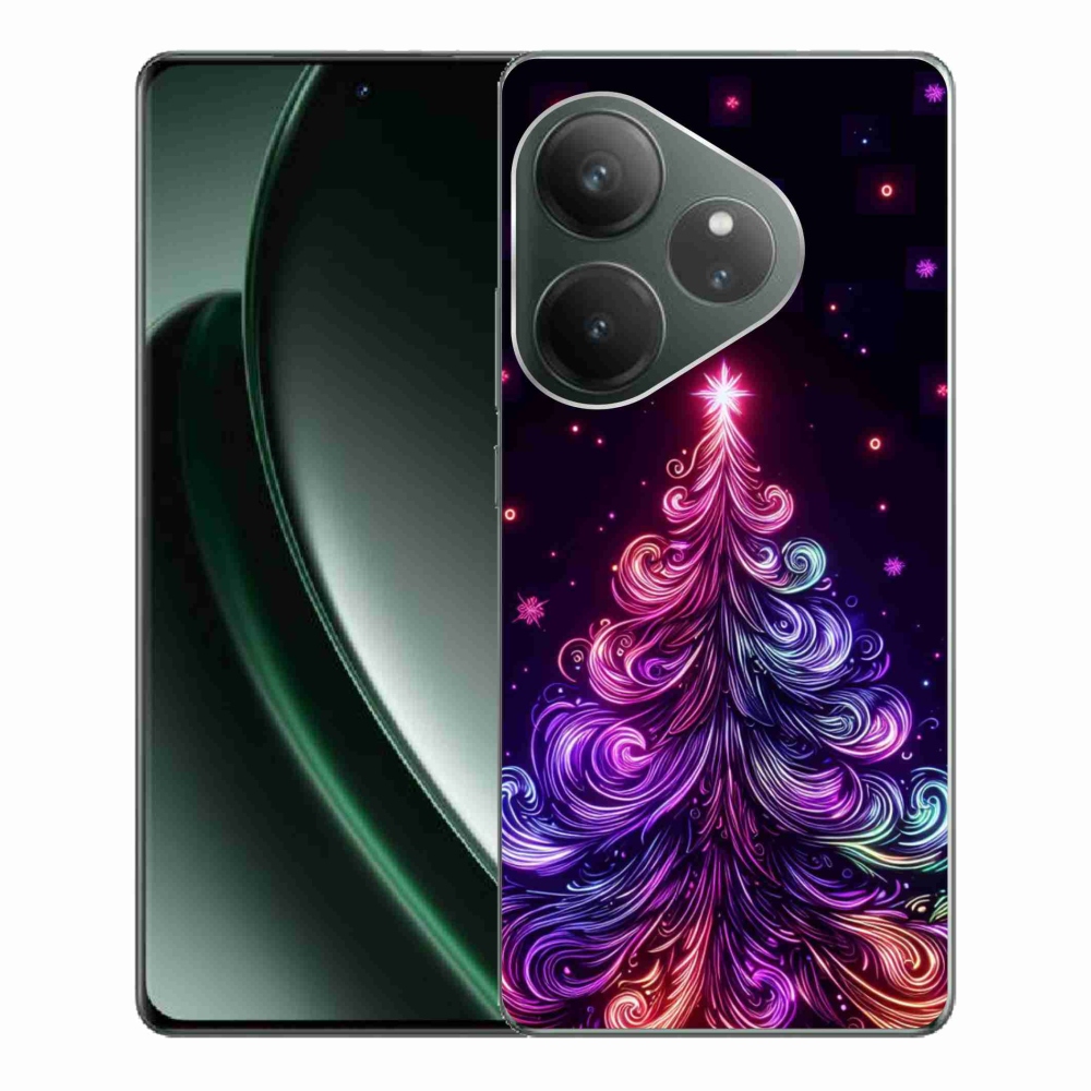Gelový kryt mmCase na Realme GT 6 5G/GT 6T 5G - neonový vánoční stromek 1