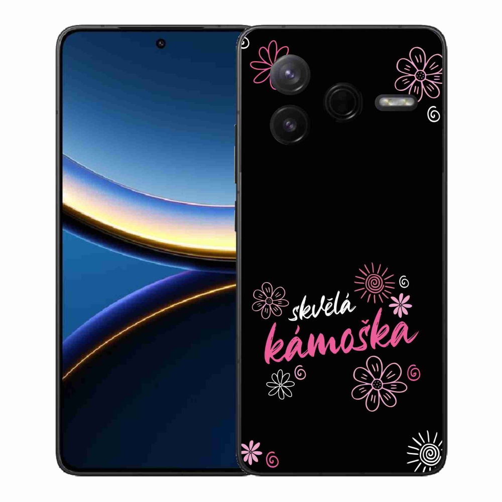 Gelový kryt mmCase na Xiaomi Poco F7 Pro - skvělá kámoška černé pozadí