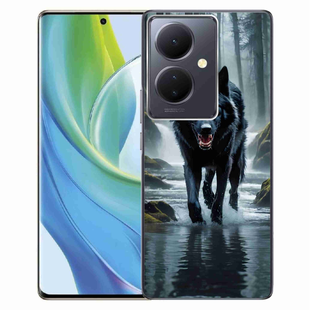 Gelový kryt mmCase na Vivo V29 Lite 5G - černý vlk
