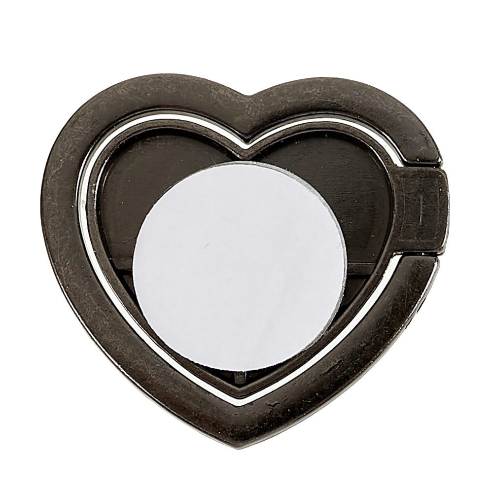 Heart zrcadlový držák na prst na mobilní telefon - zelený