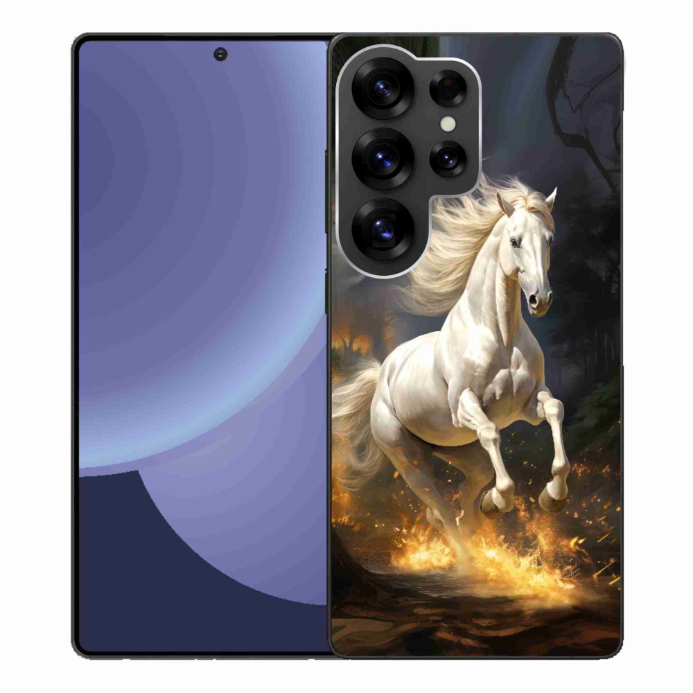 Gelový kryt mmCase na Samsung Galaxy S25 Ultra - bílý kůň 2