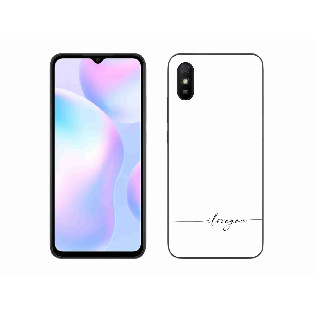 Gelový kryt mmCase na Xiaomi Redmi 9AT - I love you bílé pozadí