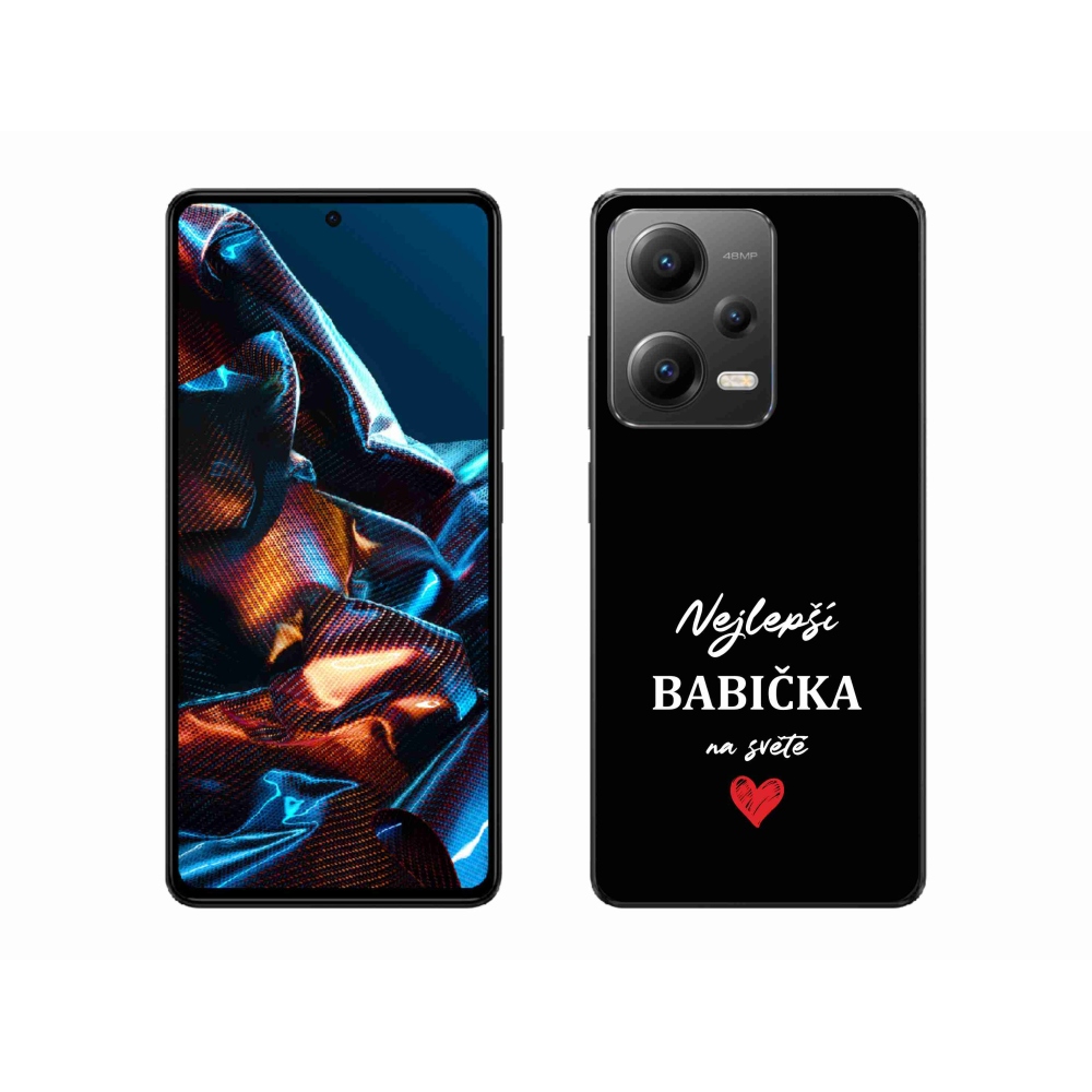 Gelový kryt mmCase na Xiaomi Redmi Note 12 Pro 5G - nejlepší babička 1 černé pozadí
