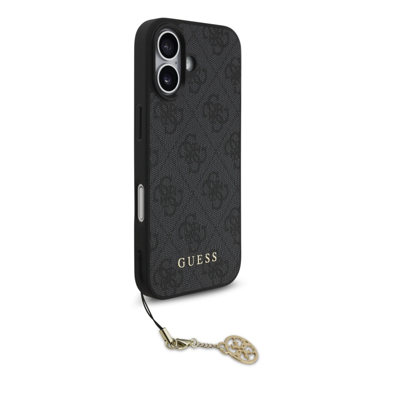 Guess 4G Charm Zadní Kryt pro iPhone 17 Tone on Tone Grey