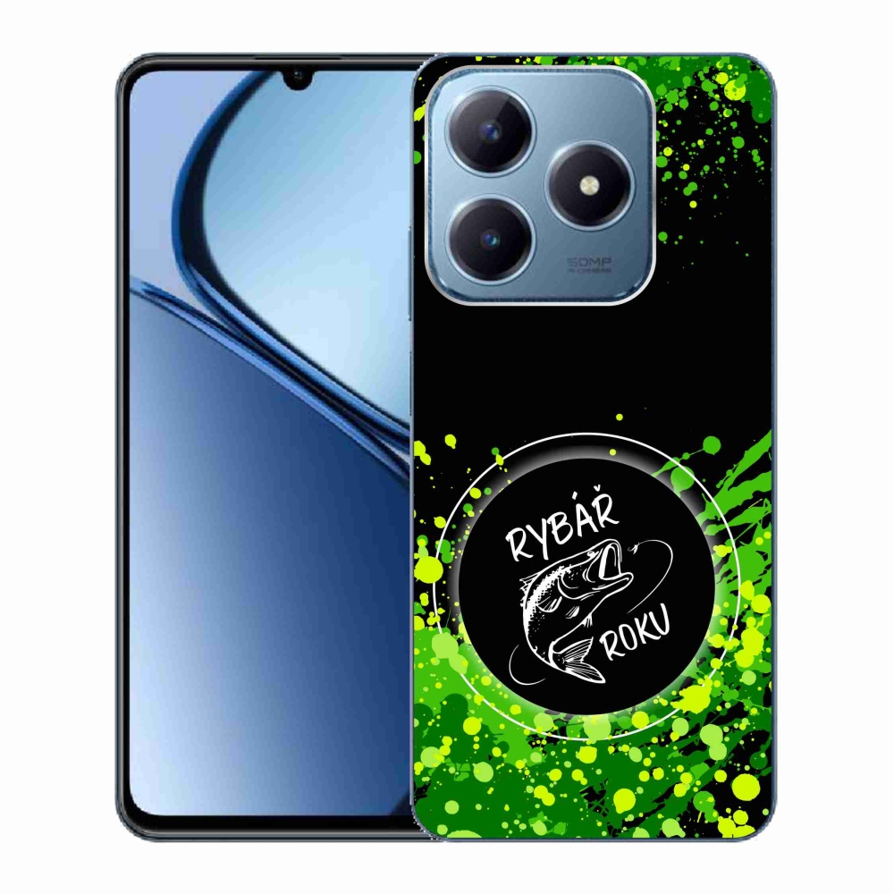 Gelový kryt mmCase na Realme C63 - rybář roku černé pozadí