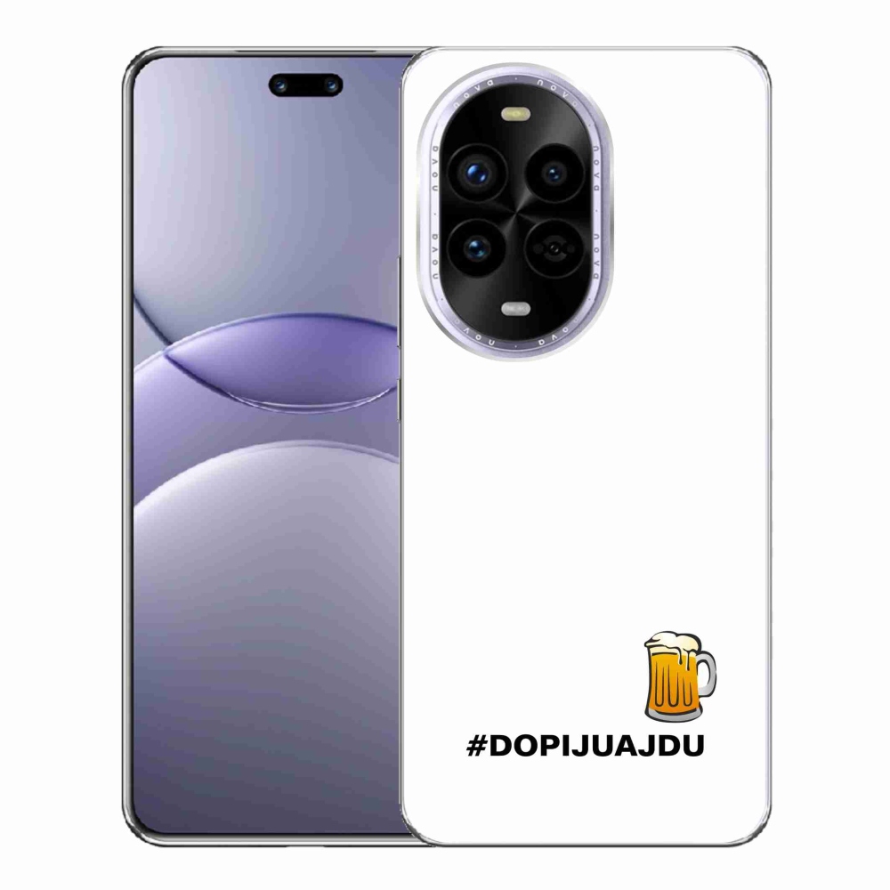 Gelový kryt mmCase na Huawei Nova 13 Pro 5G - pivní motiv 1 bílé pozadí