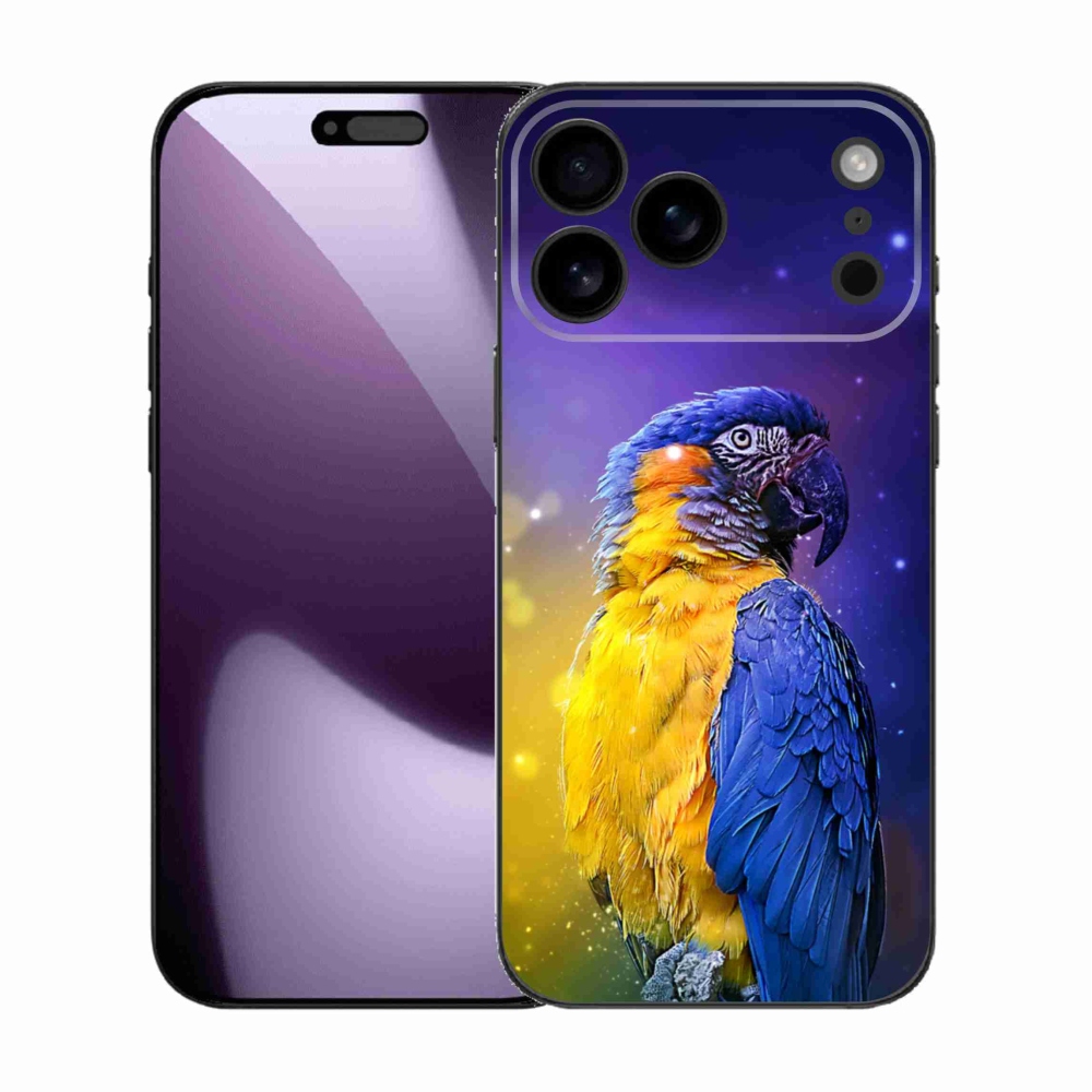 Gelový kryt mmCase na iPhone 17 Pro Max - papoušek ara 1