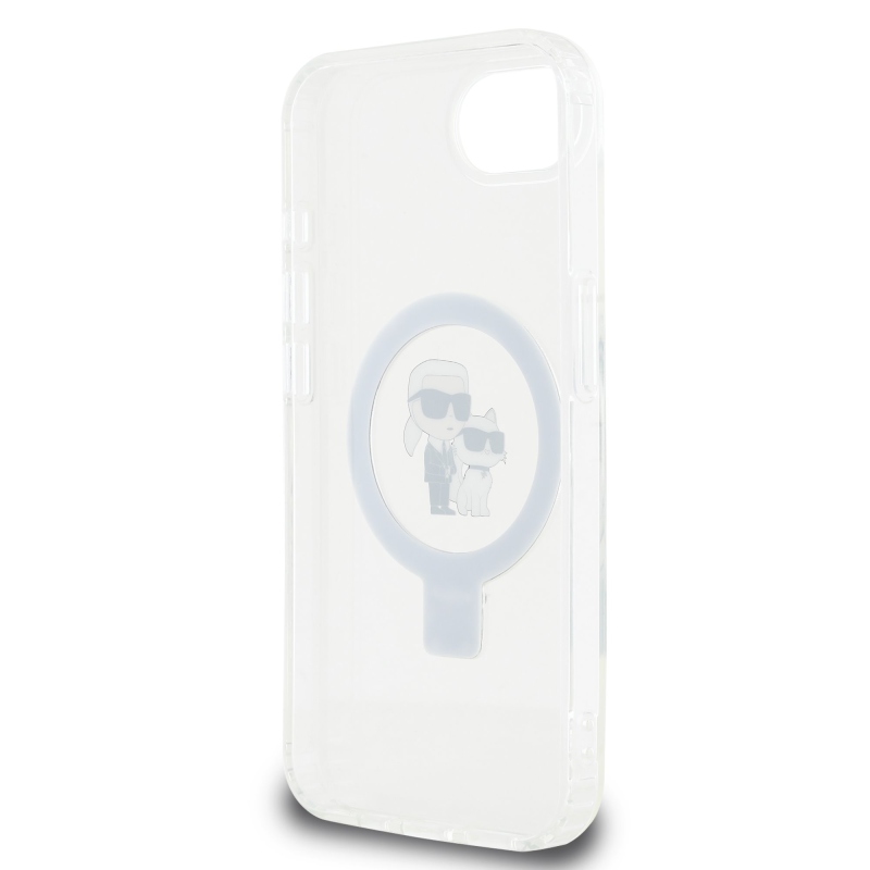 Karl Lagerfeld Ringstand Karl and Choupette MagSafe Zadní Kryt pro iPhone 16e White