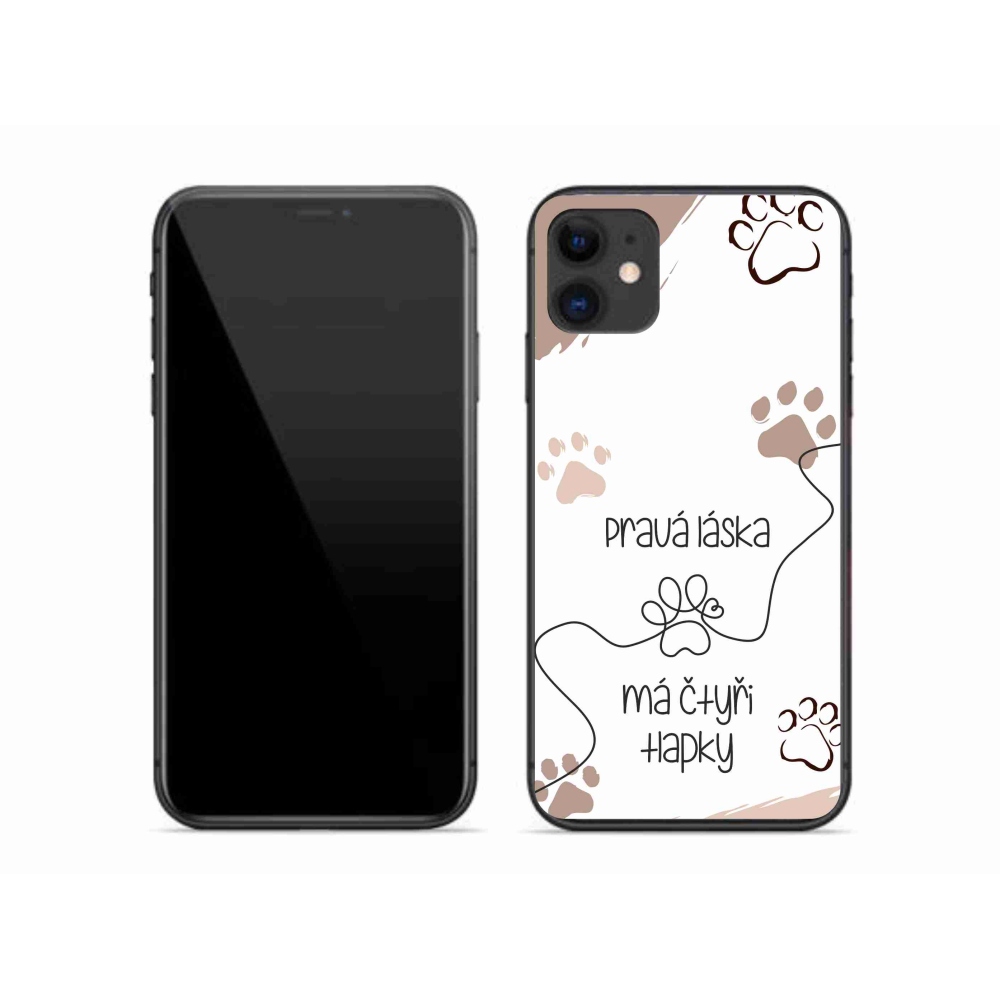 Gelový kryt mmCase na iPhone 11 - psí motiv 1 bílé pozadí