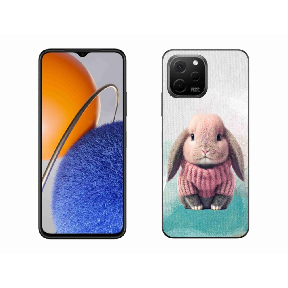 Gelový kryt mmCase na Huawei Nova Y61 - králíček ve svetru