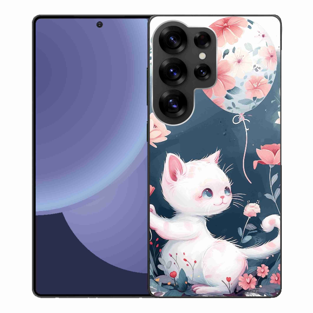 Gelový kryt mmCase na Samsung Galaxy S25 Ultra - kotě s balónkem
