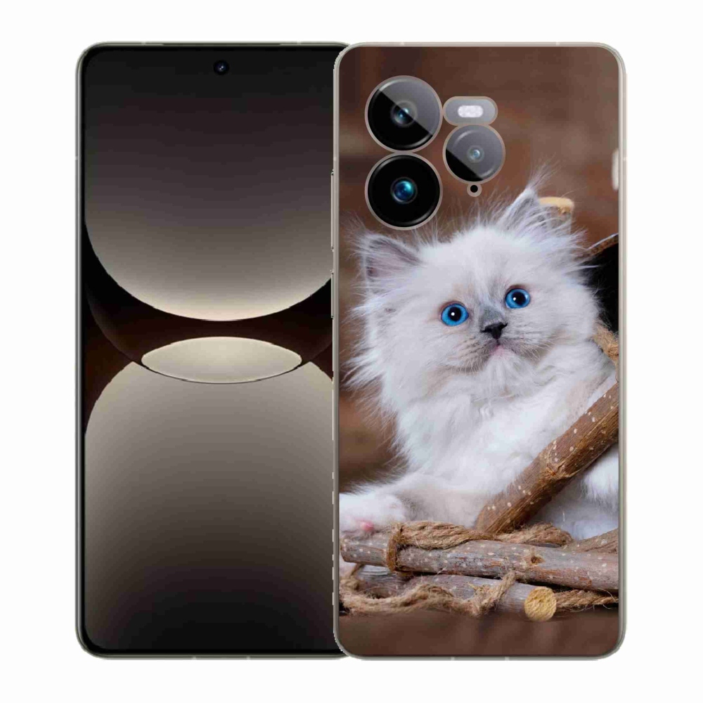 Gelový kryt mmCase na Realme GT 7 Pro 5G - bílé kotě