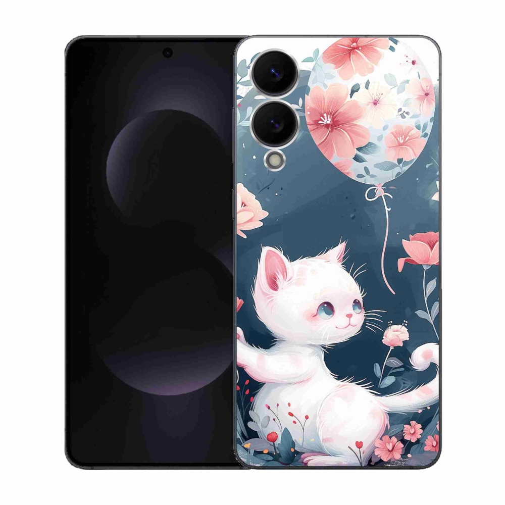 Gelový kryt mmCase na Samsung Galaxy S25 Edge - kotě s balónkem