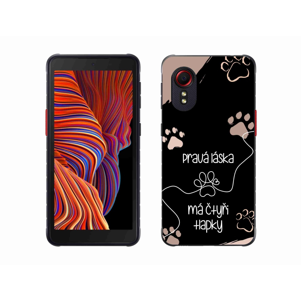 Gelový kryt mmCase na Samsung Galaxy Xcover 5 - psí motiv 1 černé pozadí