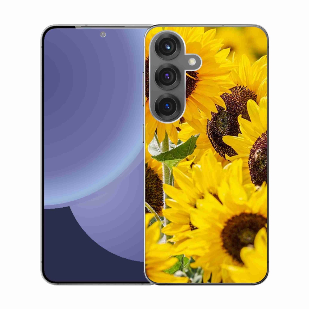 Gelový kryt mmCase na Samsung Galaxy S25 - slunečnice