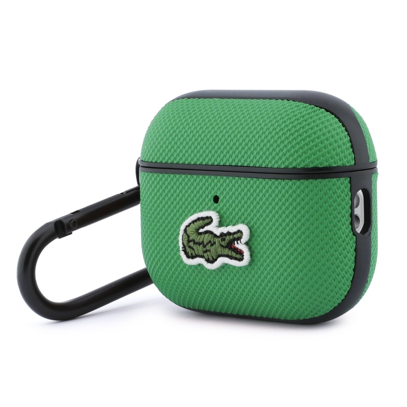 Lacoste Petit Pique Croc Logo Patch Pouzdro pro AirPods Pro 3 Green