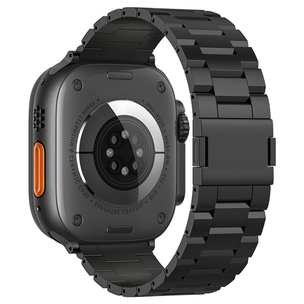 Alloy titanový řemínek na Apple Watch Ultra 4/3/2/1 49mm/12/11/10 46mm - černý