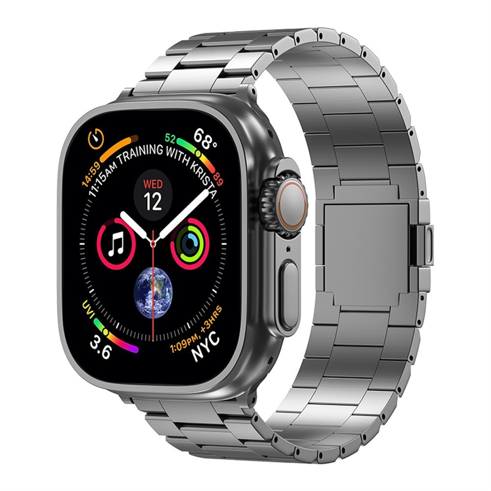 Alloy titanový řemínek na Apple Watch Ultra 4/3/2/1 49mm/12/11/10 46mm - šedý