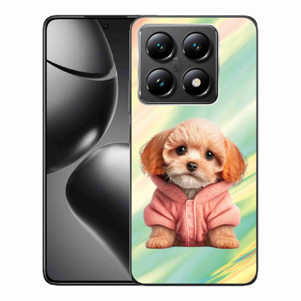 Gelový kryt mmCase na Xiaomi 14T - štěně ve svetru