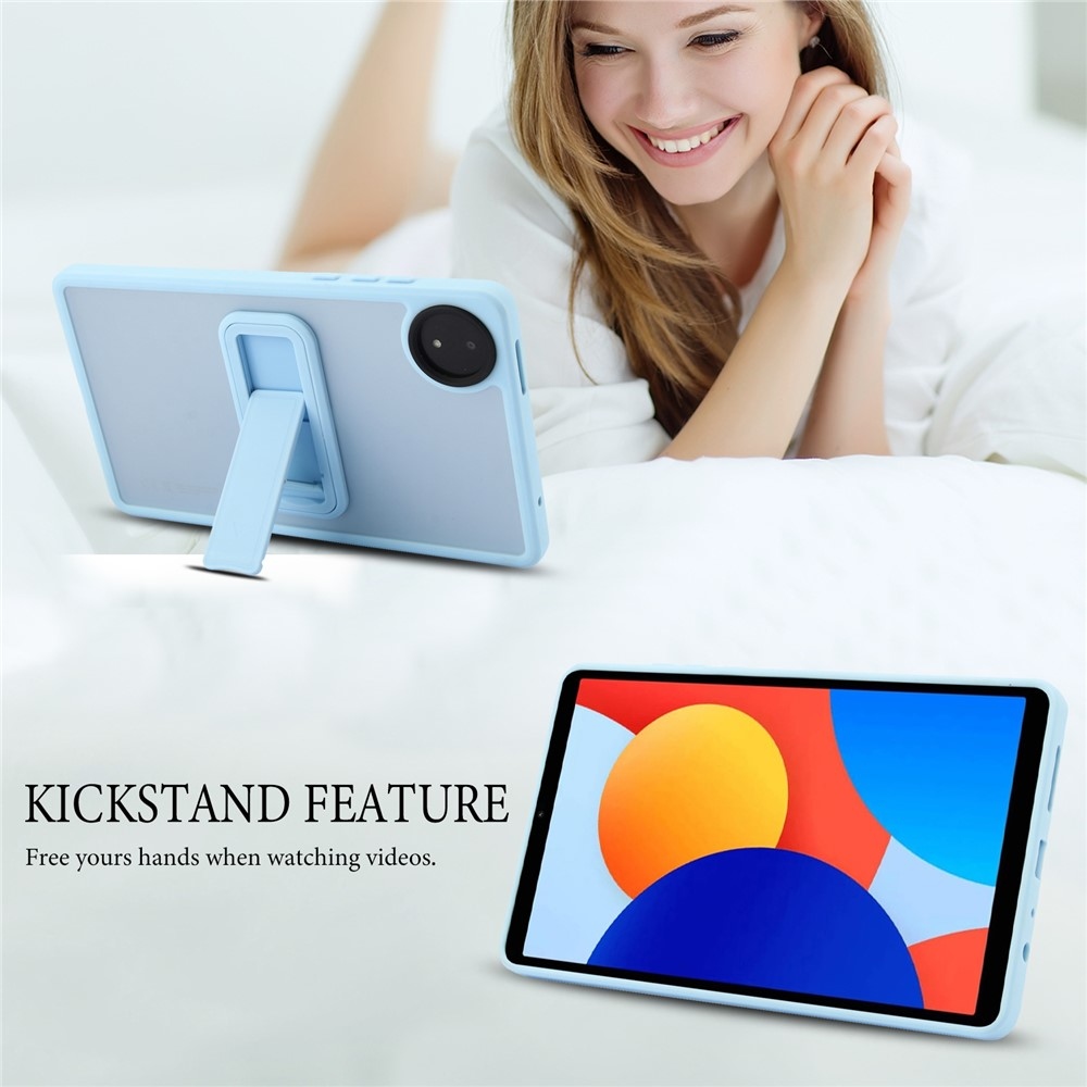 Skiny gelový obal s pevnými zády a výklopným stojánkem na Xiaomi Redmi Pad SE 8.7 - světlemodrý