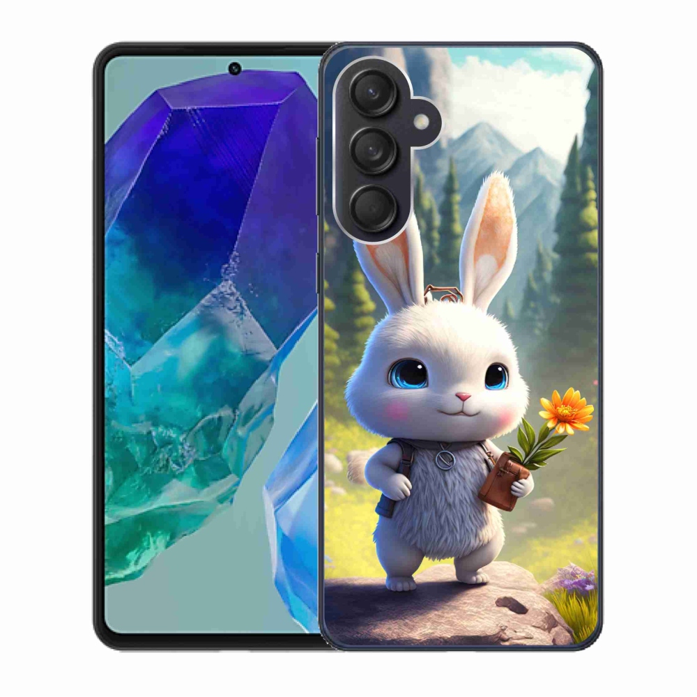 Gelový kryt mmCase na Samsung Galaxy M55 5G - roztomilý králíček