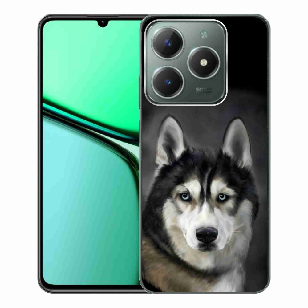 Gelový obal mmCase na Realme C61 - husky