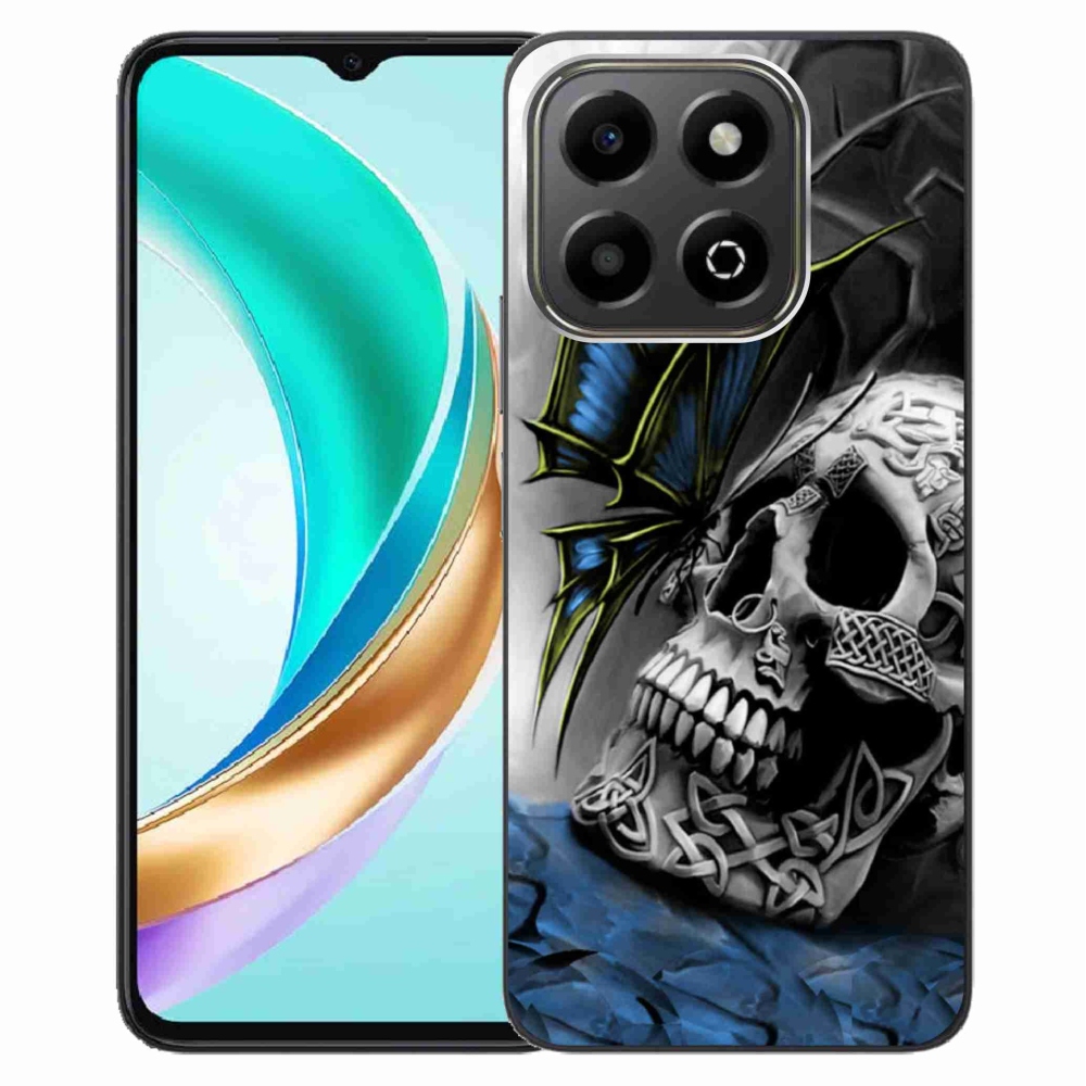Gelový kryt mmCase na Honor X6b - motýl a lebka