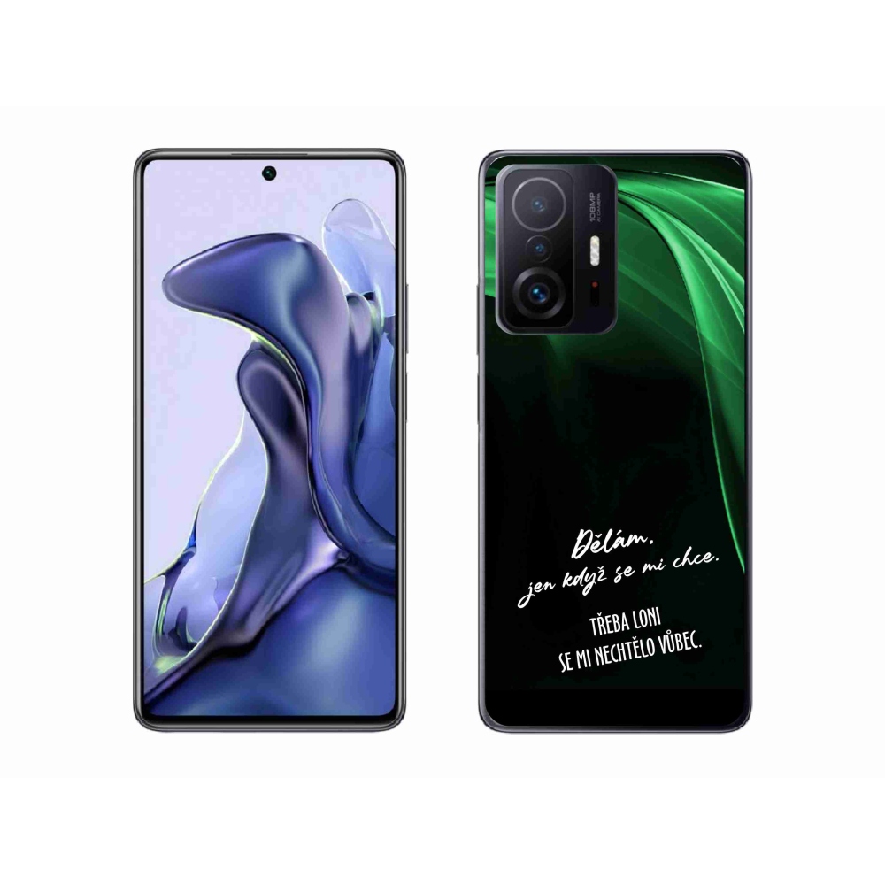 Gelový kryt mmCase na Xiaomi 11T - vtipný text 12 černé pozadí