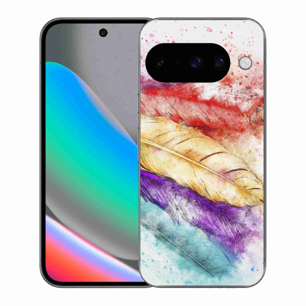 Gelový kryt mmCase na Google Pixel 10 - barevné peří