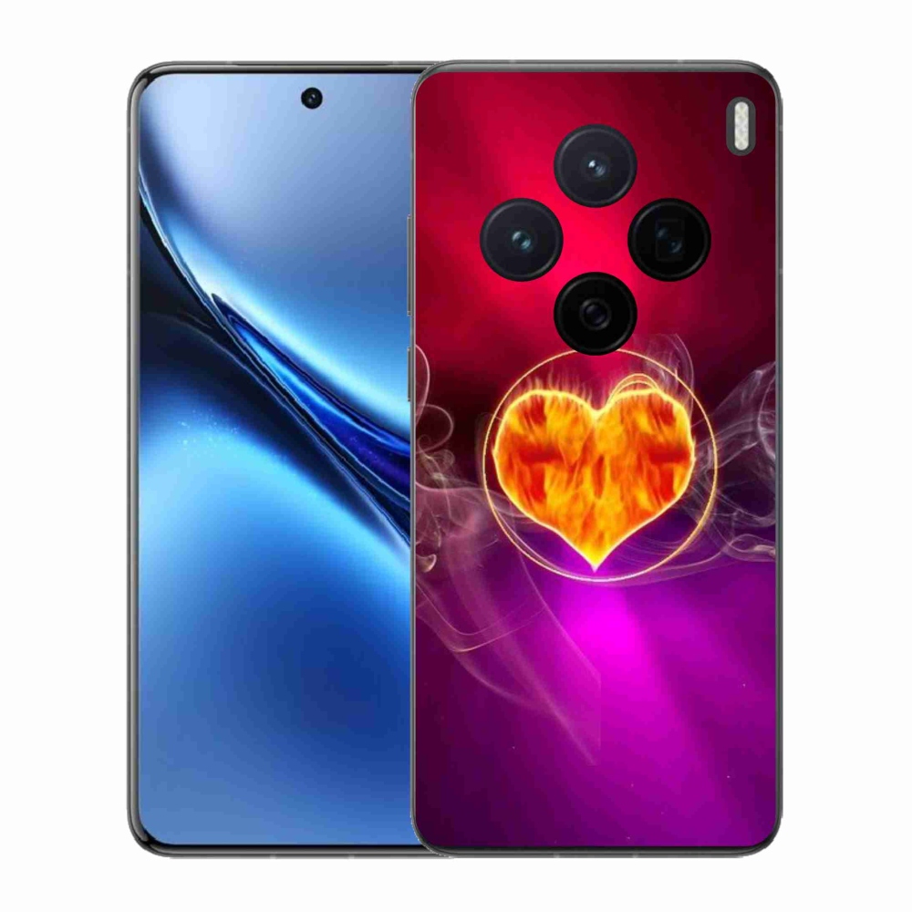 Gelový kryt mmCase na Vivo X200 5G - ohnivé srdce