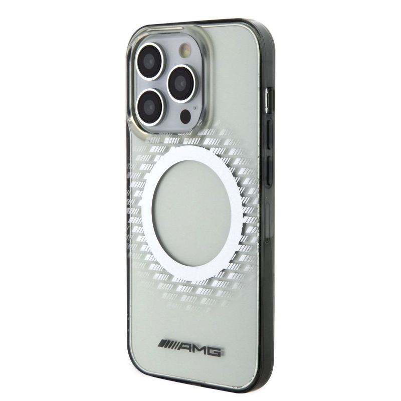 AMG PC/TPU Rhombuses Magsafe Zadní Kryt pro iPhone 15 Pro - průhledný