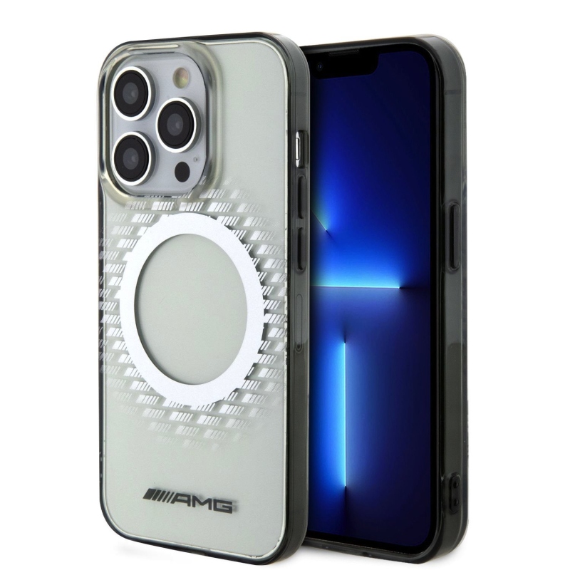 AMG PC/TPU Rhombuses Magsafe Zadní Kryt pro iPhone 15 Pro - průhledný