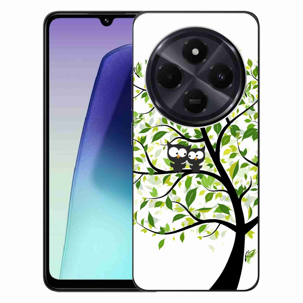 Gelový kryt mmCase na Xiaomi Redmi 14C/Poco C75 - sovičky na stromě