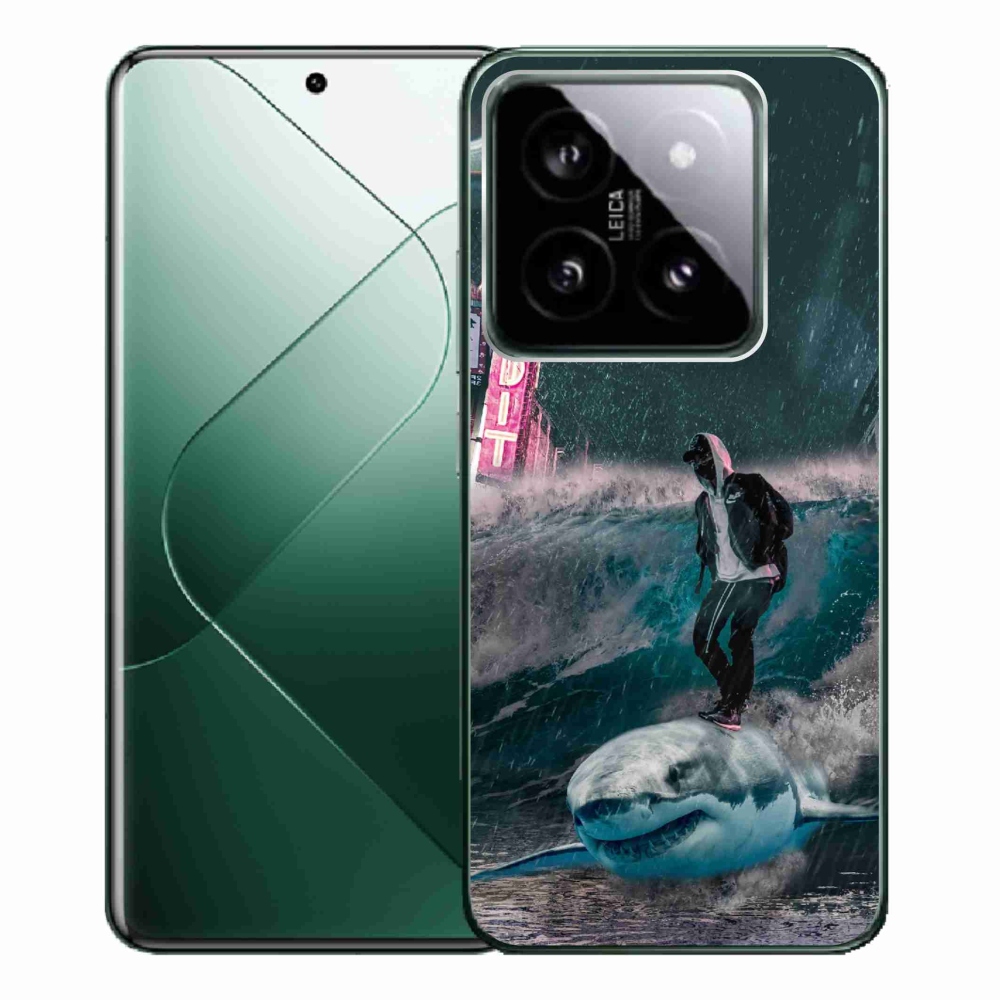 Gelový kryt mmCase na Xiaomi 14 Pro - žralok