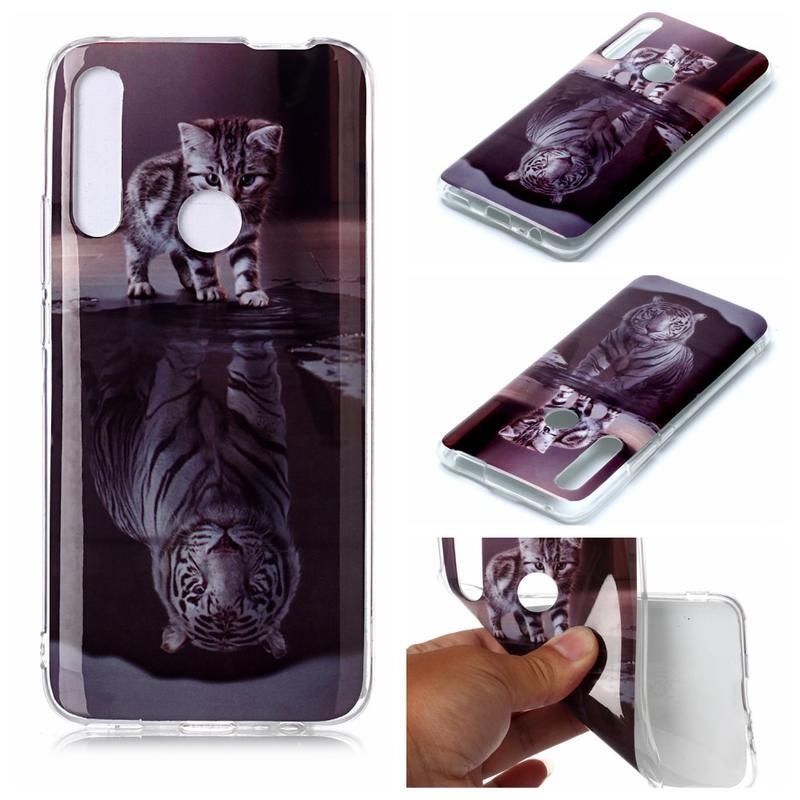 Animal gelový obal na mobil Huawei P Smart Z - kočka a odraz tygra