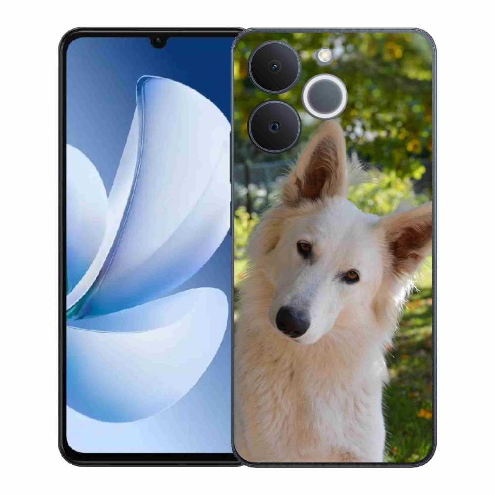 Gelový kryt mmCase na Realme Note 70T - bílý švýcarský ovčák 1