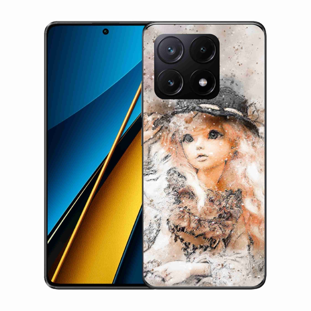 Gelový kryt mmCase na Xiaomi Poco X6 Pro 5G - holčička s kloboukem