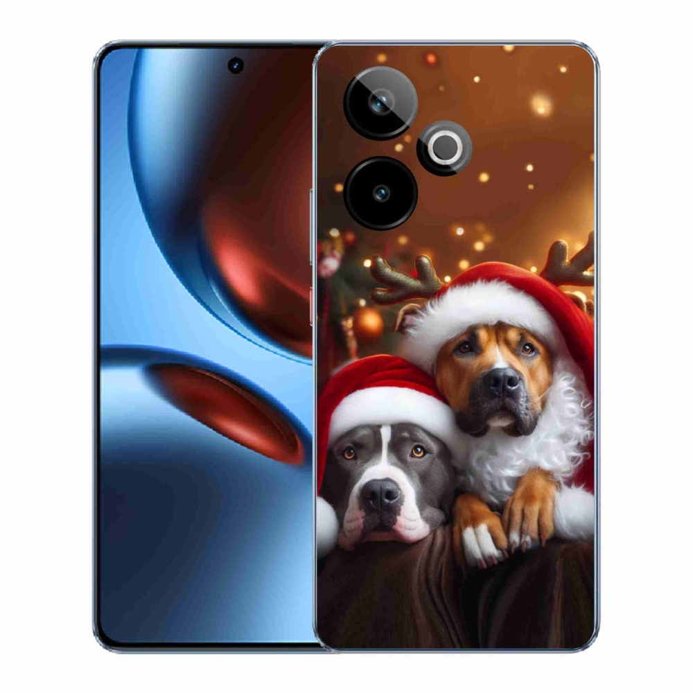 Gelový kryt mmCase na Realme GT 7 5G/GT 7T 5G - vánoční psi