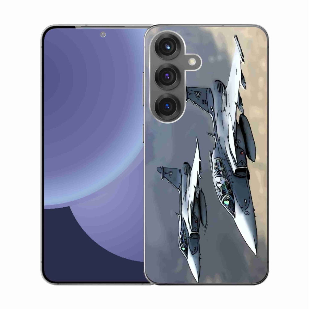 Gelový kryt mmCase na Samsung Galaxy S25 - stíhačky