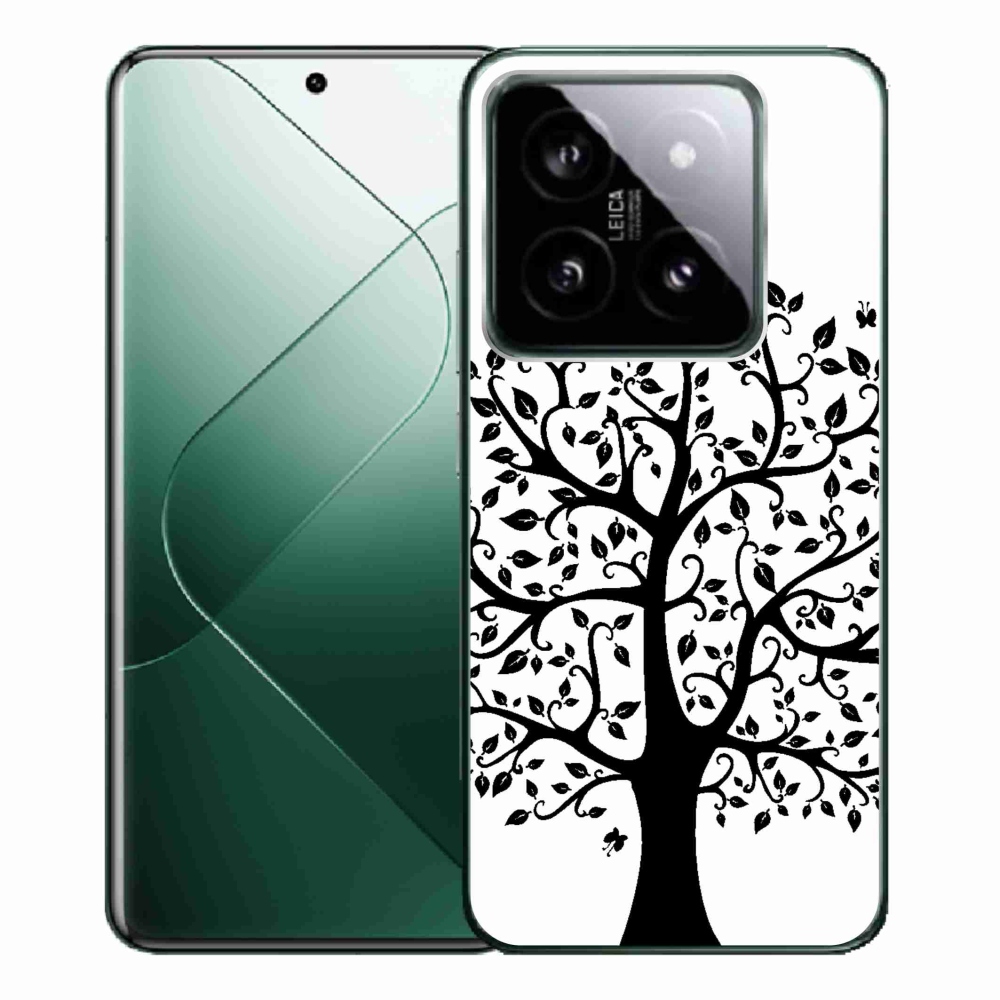 Gelový kryt mmCase na Xiaomi 14 Pro - černobílý strom