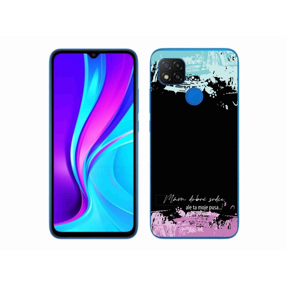 Gelový kryt mmCase na Xiaomi Redmi 9C - vtipný text 3 černé pozadí