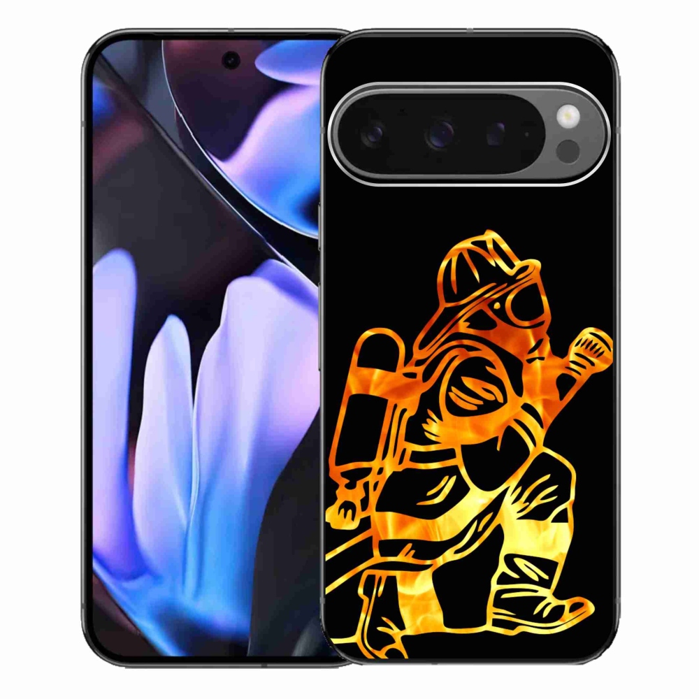 Gelový kryt mmCase na Google Pixel 9 Pro XL - hasič 1