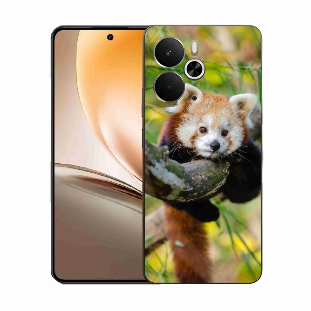 Gelový kryt mmCase na Realme 14 5G - panda červená