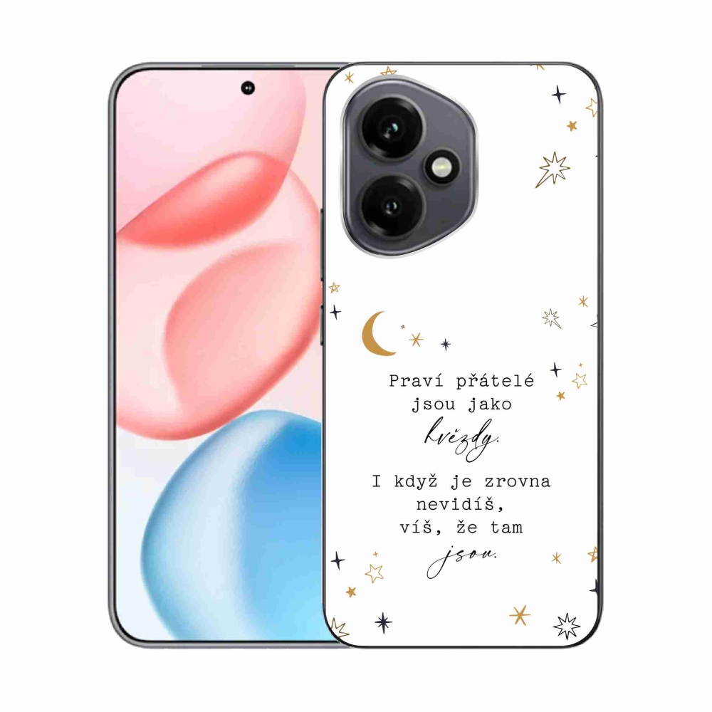 Gelový kryt mmCase na Honor 400 - citát 6 bílé pozadí