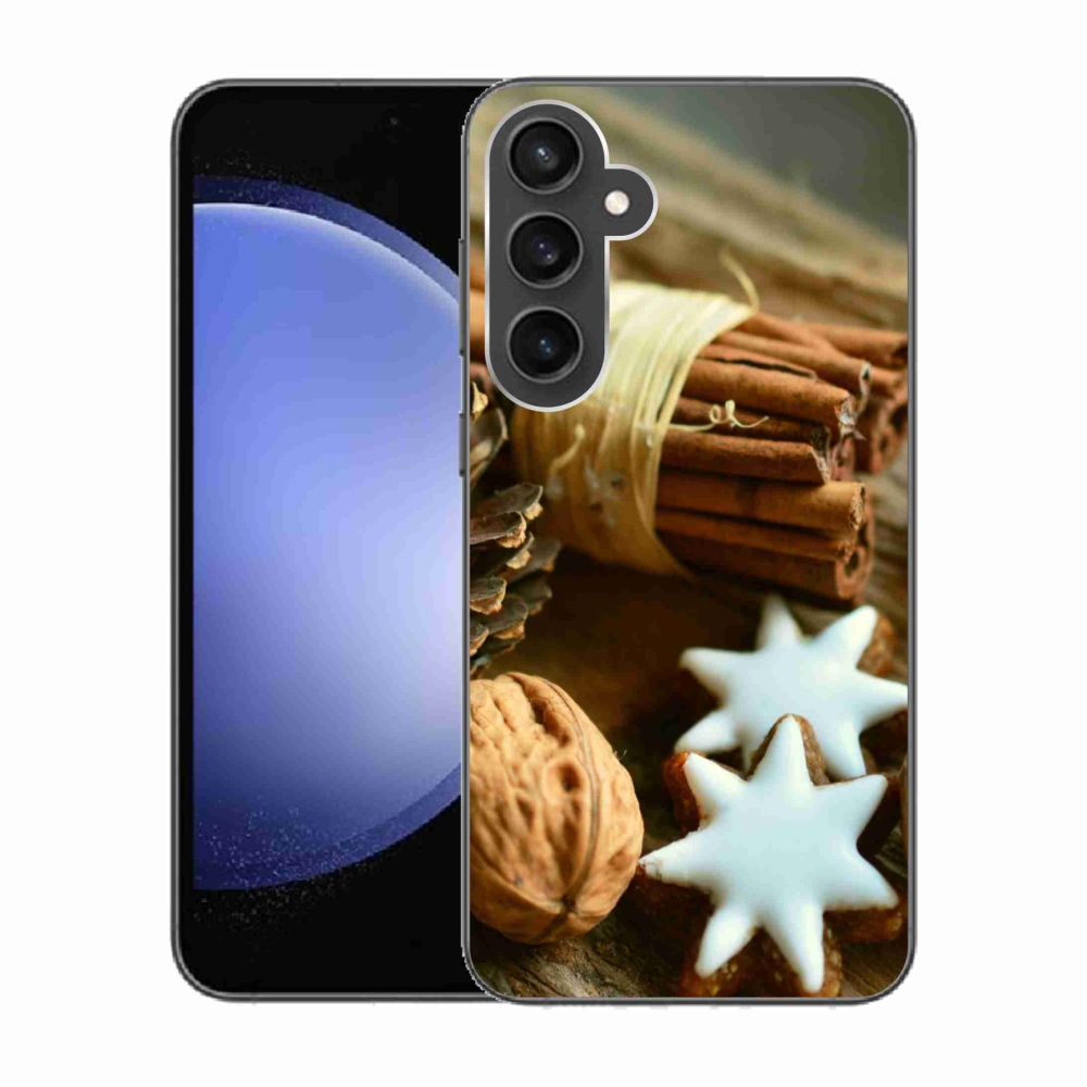 Gelový kryt mmCase na Samsung Galaxy S23 FE - skořice a perníčky