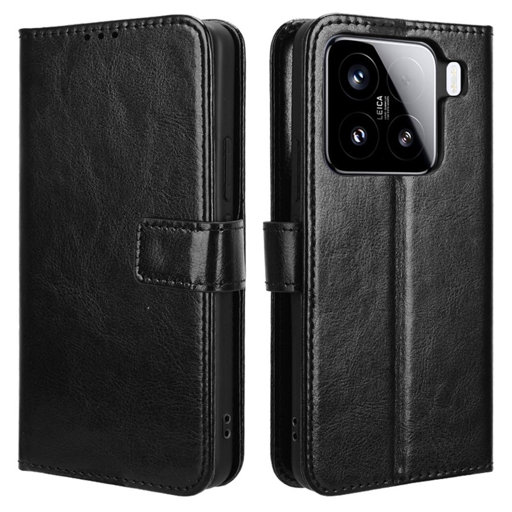 Crazy knížkové pouzdro na Xiaomi 15 Pro - černé