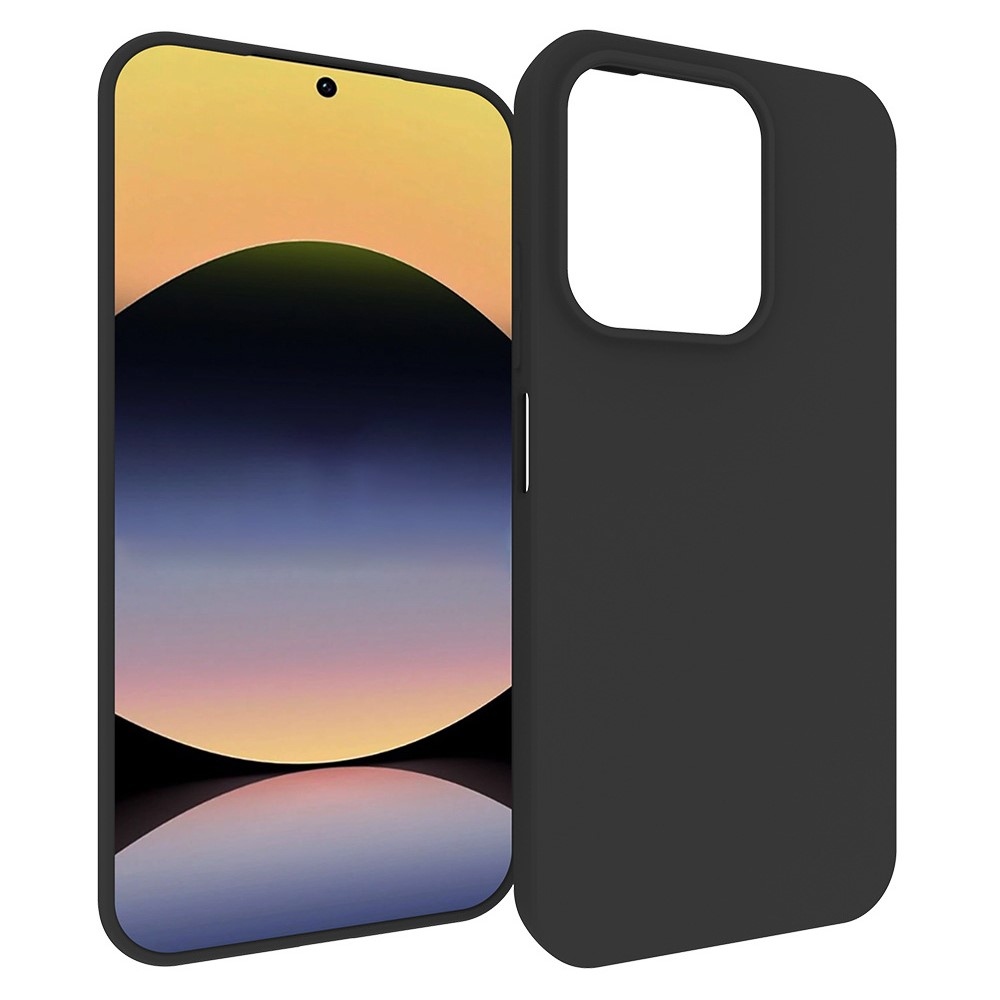 Matný gelový obal na Xiaomi Redmi 15C 4G (171mm)/Poco C85 4G (171mm) - černý
